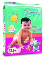 Onwards - Tom & Jerry baby diapers (Mega pack) - XL56 (for babies 12-17kg)