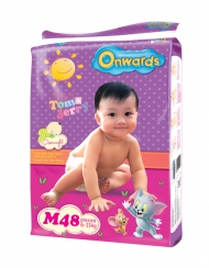 Onwards - Tom & Jerry baby diapers (Jumbo pack) - M48 (for babies 6-11kg)
