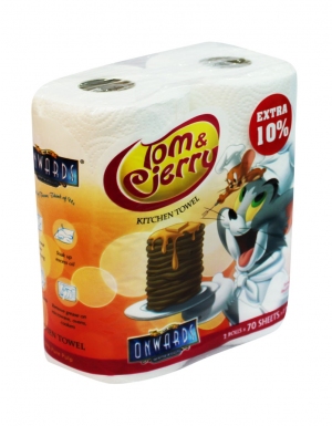 Onwards - Tom & Jerry Kitchen Towel <br/> 2 Rolls x 70 Sheets