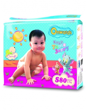 Onwards - Tom & Jerry baby diapers (Mega pack) - S80 (for babies 3-7kg)